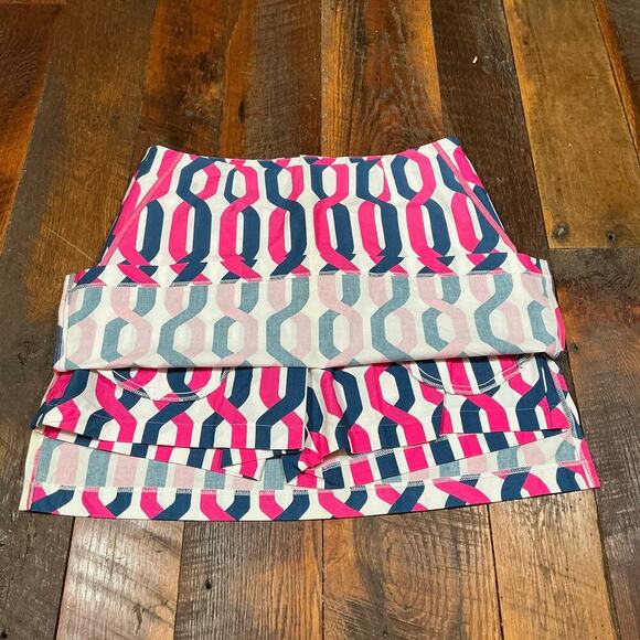 GOLFTINI Golf Skort Geometric Print Pink & Blue Size 6 NWT - Picture 4 of 10